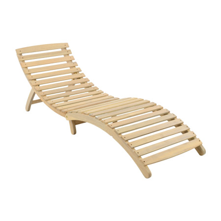 Pack 2 Tumbonas Reclinables en Madera de Acacia con Cojín 168x54x55cm 7house Tumbonas de Jardín 3