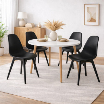 Pack de 4 Sillas de Comedor Nórdicas Aroa en Polipropileno para Interior y Exterior 7house Sillas de Comedor 6