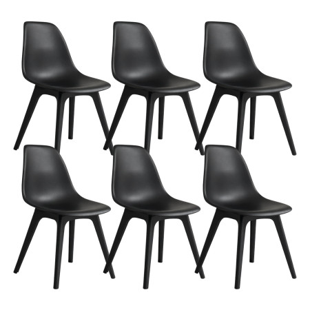 Pack de 6 Sillas de Comedor Nórdicas Aroa en Polipropileno para Interior y Exterior 7house Sillas de Jardín 1