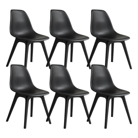 Conjunto de 6 cadeiras de jantar para interior e exterior em polipropileno Aroa 7house