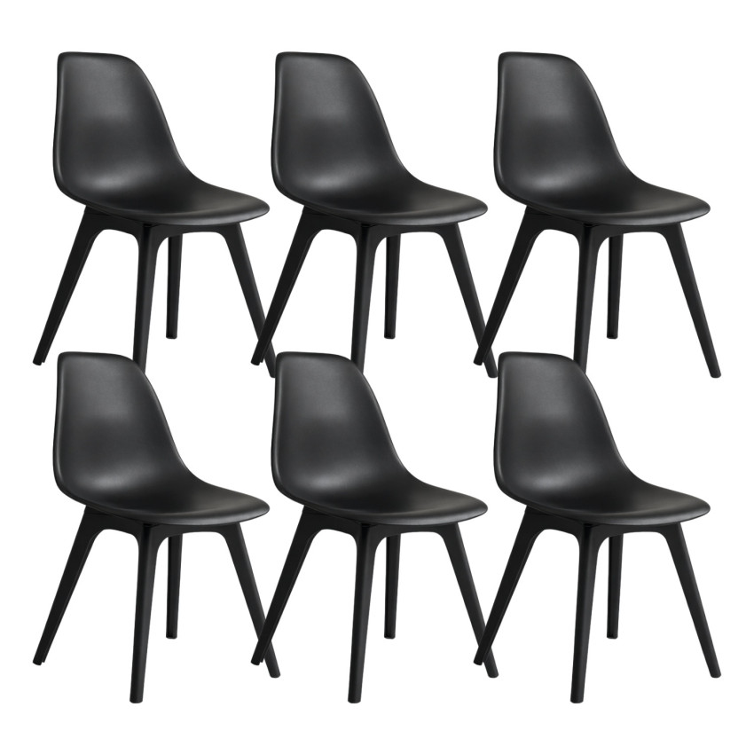 Pack de 6 Sillas de Comedor Nórdicas Aroa en Polipropileno para Interior y Exterior 7house Sillas de Jardín 1