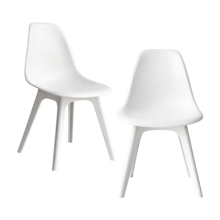 Pack de 2 Sillas de Comedor Nórdicas Aroa en Polipropileno para Interior y Exterior 7house Sillas de Jardín 1