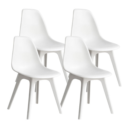 Pack de 4 Sillas de Comedor Nórdicas Aroa en Polipropileno para Interior y Exterior 7house Mobiliario Hosteleria 1