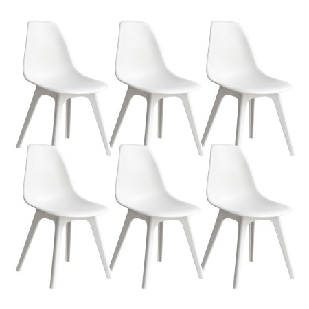 Pack de 6 Sillas de Comedor Nórdicas Aroa en Polipropileno para Interior y Exterior 7house Sillas de Jardín 1