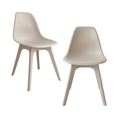 Pack de 2 Sillas de Comedor Nórdicas Aroa en Polipropileno para Interior y Exterior 7house Sillas de Jardín 1