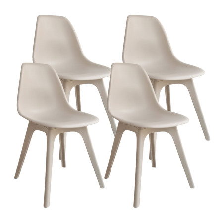 Pack de 4 Sillas de Comedor Nórdicas Aroa en Polipropileno para Interior y Exterior 7house Mobiliario Hosteleria 1