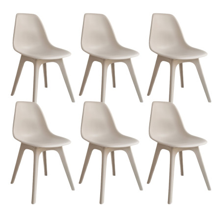 Pack de 6 Sillas de Comedor Nórdicas Aroa en Polipropileno para Interior y Exterior 7house Sillas de Jardín 1