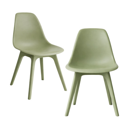 Pack de 2 Sillas de Comedor Nórdicas Aroa en Polipropileno para Interior y Exterior 7house Sillas de Jardín 22