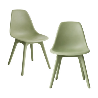 Pack de 2 Sillas de Comedor Nórdicas Aroa en Polipropileno para Interior y Exterior 7house Sillas de Jardín 22
