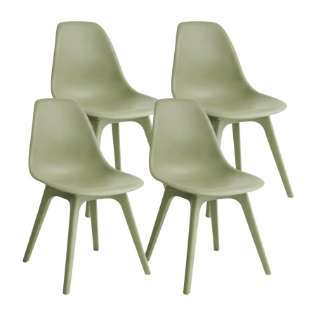 Pack de 4 Sillas de Comedor Nórdicas Aroa en Polipropileno para Interior y Exterior 7house Mobiliario Hosteleria 1