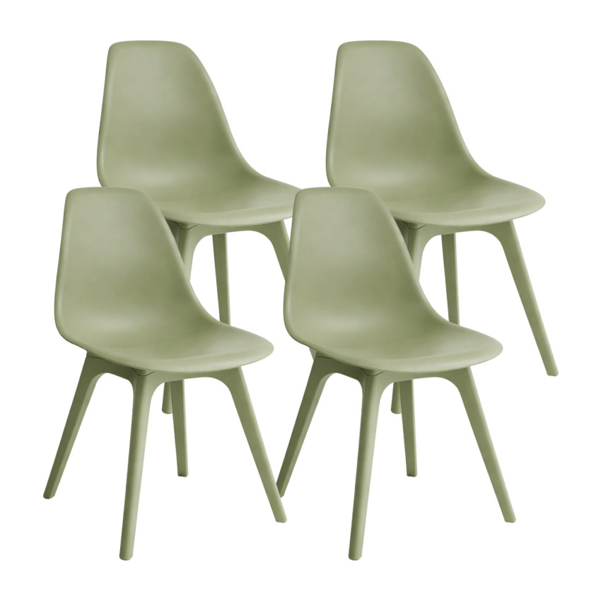 Pack de 4 Sillas de Comedor Nórdicas Aroa en Polipropileno para Interior y Exterior 7house Mobiliario Hosteleria 22