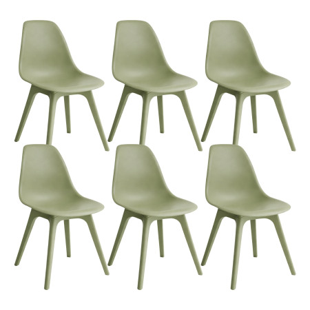 Pack de 6 Sillas de Comedor Nórdicas Aroa en Polipropileno para Interior y Exterior 7house Sillas de Jardín 22
