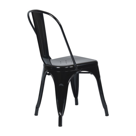 Silla Apilable Industrial de Acero 45x45x85cm Thinia Home Sillas de Comedor 4
