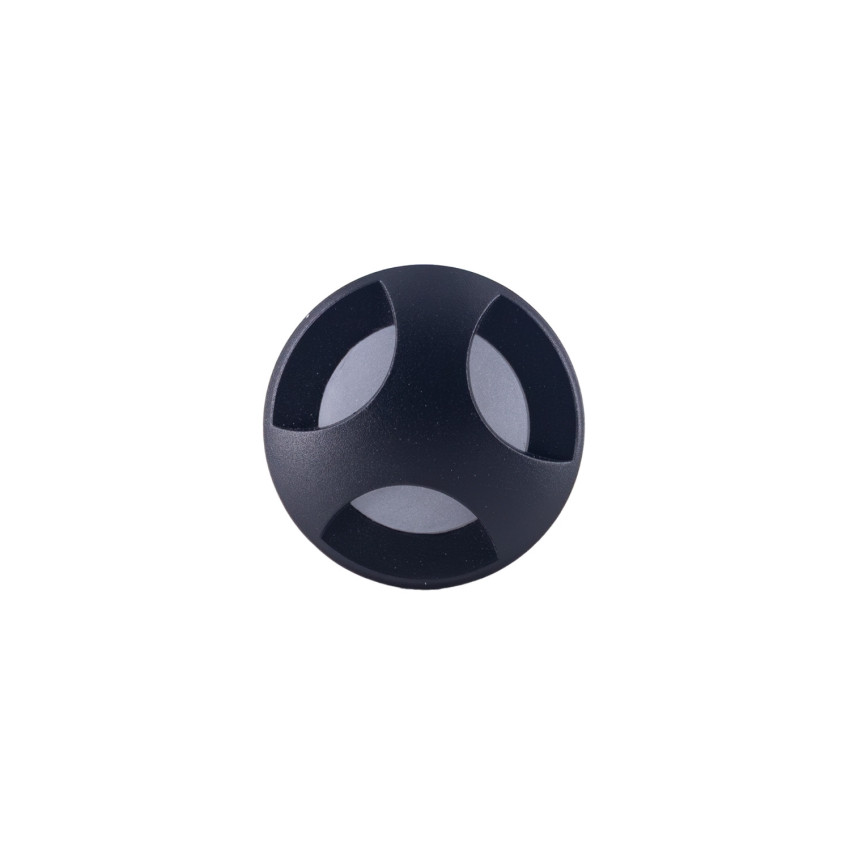 Aplique LED Redondo Targo 3W 50lm IP65 Ø6x5.8cm Negro 25000H SECOM Apliques de Exterior 1