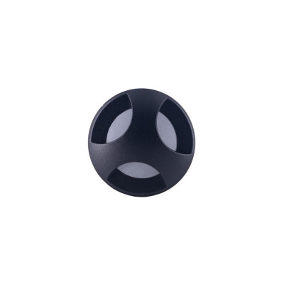 Aplique LED Redondo Targo 3W 50lm IP65 Ø6x5.8cm Negro 25000H SECOM Apliques de Exterior 1