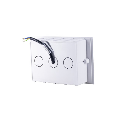 Aplique de Pared LED Empotrable Rectangular Trido Maxi 6W 300lm IP65 18x5.3x12cm Blanco 25000H SECOM Apliques de Exterior 2