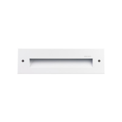 Aplique de Pared LED Empotrable Rectangular Trido Medium 6W 300lm IP65 25x5.3x7.5cm Blanco 25000H SECOM Apliques de Exterior 1