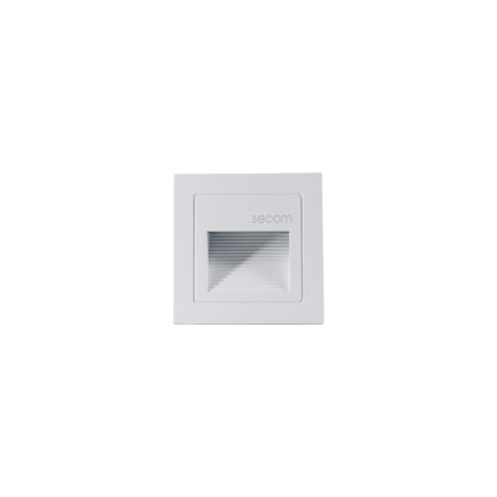 Aplique de Pared LED Empotrable Cuadrado Trido Mini 2W 90lm IP65 8.5x8.5x5.3cm Blanco 25000H SECOM Apliques de Exterior 1