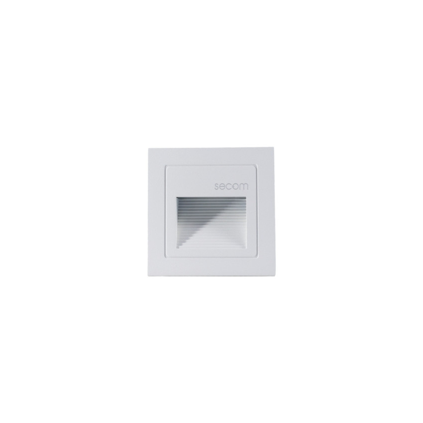 Aplique de Pared LED Empotrable Cuadrado Trido Mini 2W 90lm IP65 8.5x8.5x5.3cm Blanco 25000H SECOM Apliques de Exterior 1