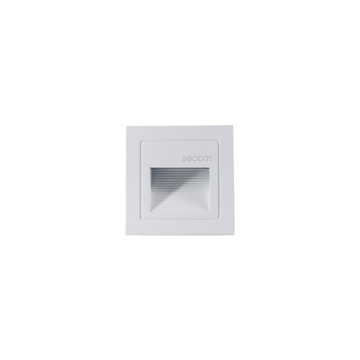 Quadratische LED-Wandleuchte zum Einbau „Trido Mini“, 2 W, 90 lm, IP65, „ 8.5x8.5x5.3cm “, Weiß, 25.000 Std., SECOM