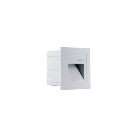 Aplique de Pared LED Empotrable Cuadrado Trido Mini 2W 90lm IP65 8.5x8.5x5.3cm Blanco 25000H SECOM Apliques de Exterior 2