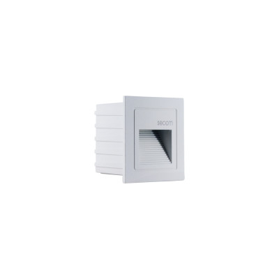 Aplique de Pared LED Empotrable Cuadrado Trido Mini 2W 90lm IP65 8.5x8.5x5.3cm Blanco 25000H SECOM Apliques de Exterior 2