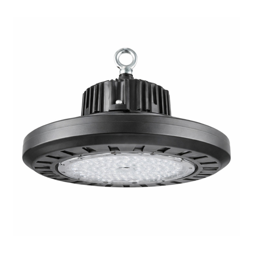 Lampe LED industrielle de type « UFO » KonikS2 ECO 95 W, 12 500 lm, IP65, Ø30x7.6cm, grise, 50 000 h, SECOM