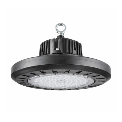 Lampe LED industrielle de type « UFO » KonikS2 ECO 95 W, 12 500 lm, IP65, Ø30x7.6cm, grise, 50 000 h, SECOM