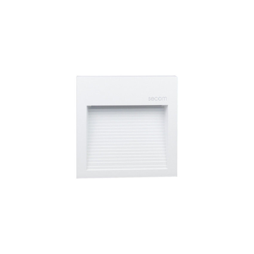 Aplique de Pared LED Cuadrado Trido Maxi 6W 200lm IP65 12x12x1.8cm 4000K Blanco 25000H SECOM Apliques de Exterior 1