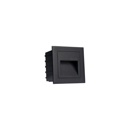 Aplique de Pared LED Empotrable Cuadrado Trido Mini 2W 90lm IP65 8.5x8.5x5.3cm 4000K Negro 25000H SECOM Apliques de Exterior 2