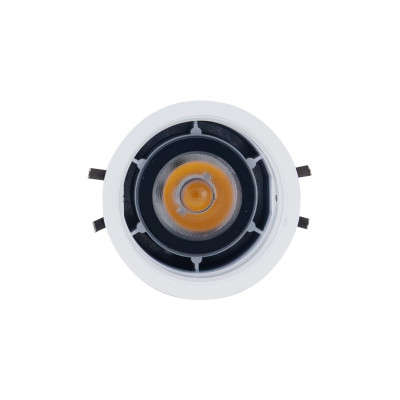 Runde LED-Einbau-Downlight, 13 W, 1200 lm, IP44, Ø8.2x6.5cm, 3000 K, Weiß, 50.000 h, SECOM