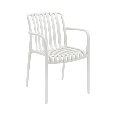 Silla Apilable de Exterior con Reposabrazos Kaia en Polipropileno 7house Sillas de Jardín 1