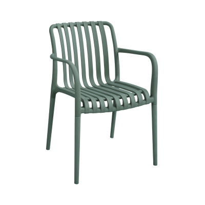 Silla Apilable de Exterior con Reposabrazos Kaia en Polipropileno 7house Sillas de Jardín 22