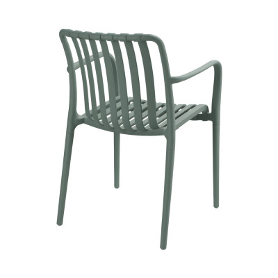 Silla Apilable de Exterior con Reposabrazos Kaia en Polipropileno 7house Sillas de Jardín 24