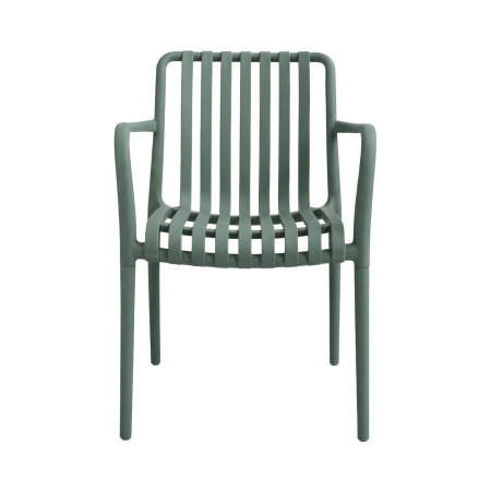 Pack de 2 Sillas Apilables de Exterior con Reposabrazos Kaia en Polipropileno 7house Sillas de Jardín 23