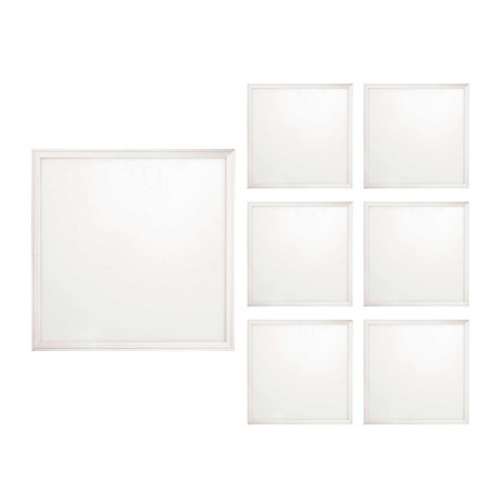 Pack de 6 Paneles LED Superficie Cuadrado Zelek 38W 5200lm 60x60x2cm 4000K Blanco 50000H SECOM Pantallas y Regletas LED 1