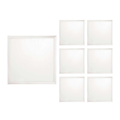 Pack de 6 Paneles LED Superficie Cuadrado Zelek 38W 5200lm 60x60x2cm 4000K Blanco 50000H SECOM Pantallas y Regletas LED 1