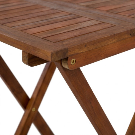 Conjunto de Balcón Bistró Narel con Mesa Cuadrada y 2 Sillas Plegables en Madera de Acacia 7house Conjuntos de Jardín 3