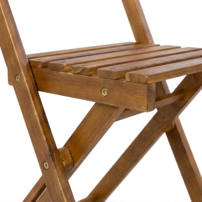 Conjunto de Balcón Bistró Arlen con Mesa Redonda y 2 Sillas Plegables en Madera de Acacia 7house Nuevos Productos 5