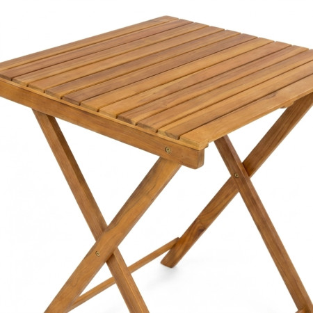 Conjunto de Balcón Bistró Soren con Mesa Cuadrada y 2 Sillas Plegables en Madera de Acacia 7house Nuevos Productos 3