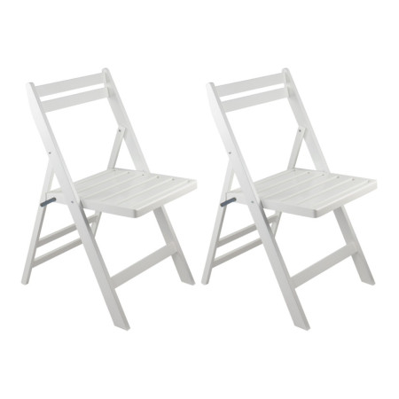 Pack 2 Sillas Plegables de Madera de Bambú Biano 46x44x78cm Thinia Home Sillas de Jardín 1