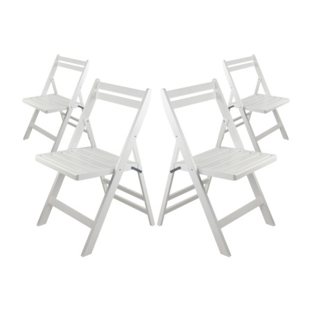 Pack 4 Sillas Plegables de Madera de Bambú Biano 46x44x78cm Thinia Home Sillas de Jardín 1