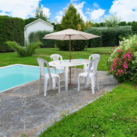 Mesa de Resina Oval Breeze 137x72cm Thinia Home Mesas de Jardín 11
