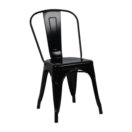 Cadeira empilhável industrial em aço 45x45x85 cm Thinia Home