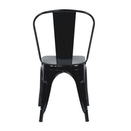 Pack 2 Sillas Apilables Industriales de Acero 45x45x85cm Thinia Home Sillas de Comedor 5