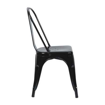 Pack 10 Sillas Apilables Industriales de Acero 45x45x85cm Thinia Home Sillas de Comedor 3