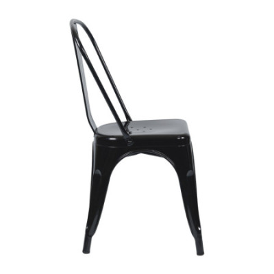Pack 10 Sillas Apilables Industriales de Acero 45x45x85cm Thinia Home Sillas de Comedor 3