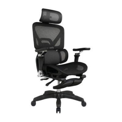 Silla de Oficina Ergonómica ErgoMax Pro con Reposacabezas, Reposabrazos y Reposapiés Retráctil 7house Sillas de Oficina 1