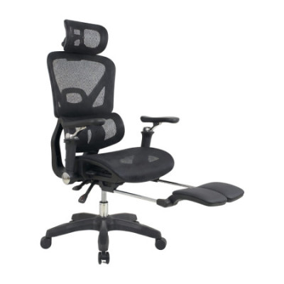 Silla de Oficina Ergonómica ErgoMax Pro con Reposacabezas, Reposabrazos y Reposapiés Retráctil 7house Sillas de Oficina 3