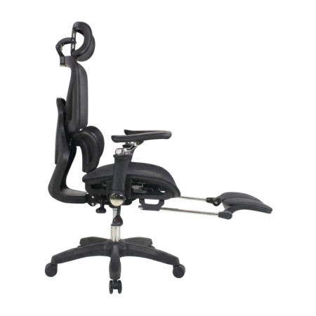 Silla de Oficina Ergonómica ErgoMax Pro con Reposacabezas, Reposabrazos y Reposapiés Retráctil 7house Sillas de Oficina 4